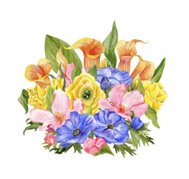 Büyük suluboya buket