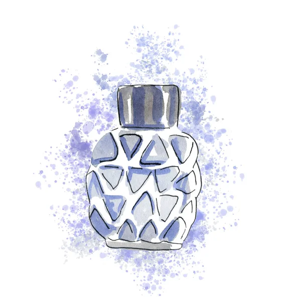 Perfume gris con gotas — Foto de Stock