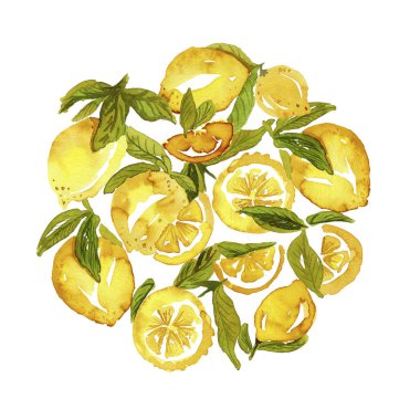 Yuvarlak şekilli limon seti