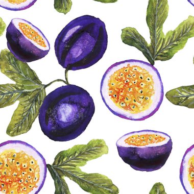 Passion fruit desen beyaz 