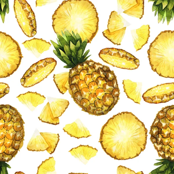 Wzór ananasa na białym — Zdjęcie stockowe