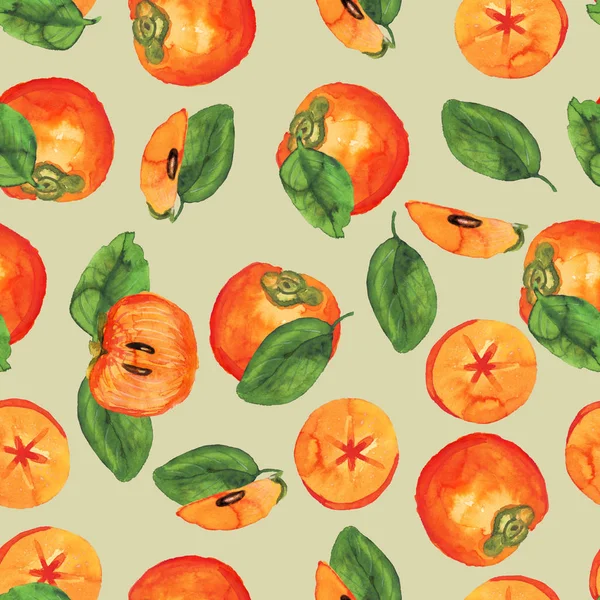 ベージュの柿パターン — ストック写真