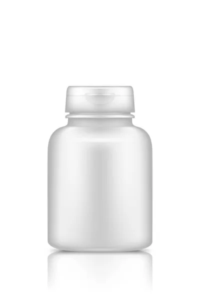 Plastburk mockup isolerad på vit bakgrund. Förpackningsdesign — Stock vektor