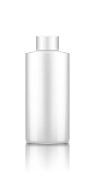 Šampon láhev mokup izolované na bílém pozadí. Návrh plastových obalů — Stockový vektor