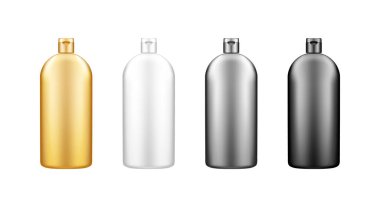 Sıvı bulaşık deterjanı, yumuşatıcı kapaklı plastik şişe modelleme.