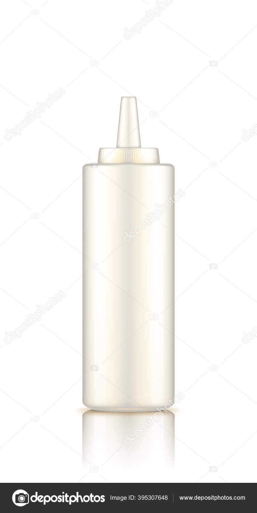 Download White Plastic Squeeze Mayo Bottle With Cap Mockup Vector Image By C Kusandra Vector Stock 395307648