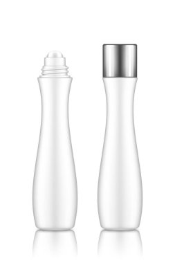 Lip, eye roller bottle with cream, serum, or essential oil for lifting, anti-age care and wrinkle prevent clipart