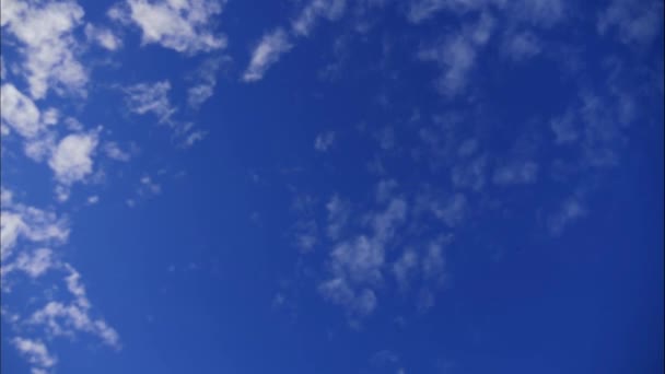 タイムラプス。青空に白い雲が浮かぶ. — ストック動画