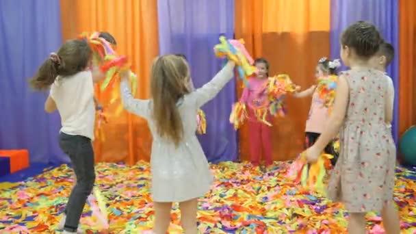 Childrens playroom. Paper show for children. Royalty Free Stock Footage