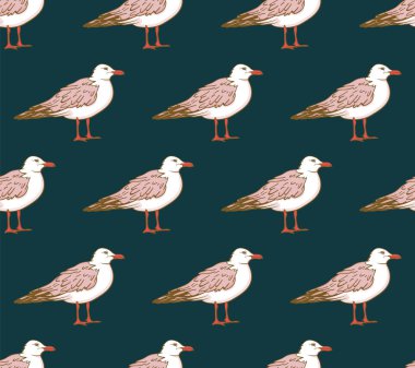 Martılar ile vektör seamless modeli
