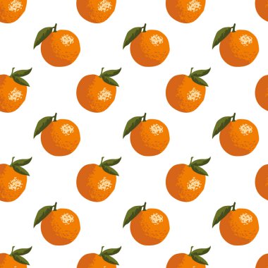 Vektör yaz desen portakal ile. Sorunsuz doku tasarım.