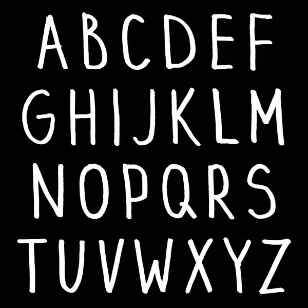 Χειροποίητο Αλφάβητο Καλλιγραφία Γραμματοσειράς Μοντέρνα Γράμματα Πινέλου Αλφάβητο Στυλ Grunge — Διανυσματικό Αρχείο
