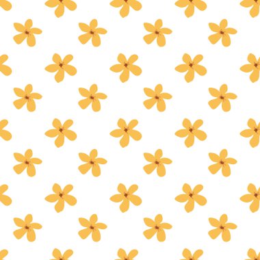 Vektörsüz çiçek deseni. Çiçek ve yapraklı arka plan.