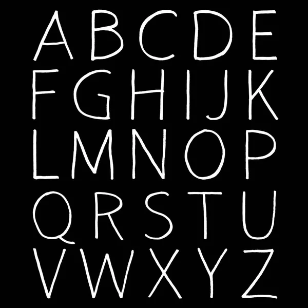Handgetekende Alfabet Kalligrafie Lettertype Moderne Brushpen Belettering Grunge Stijl Alfabet — Stockvector