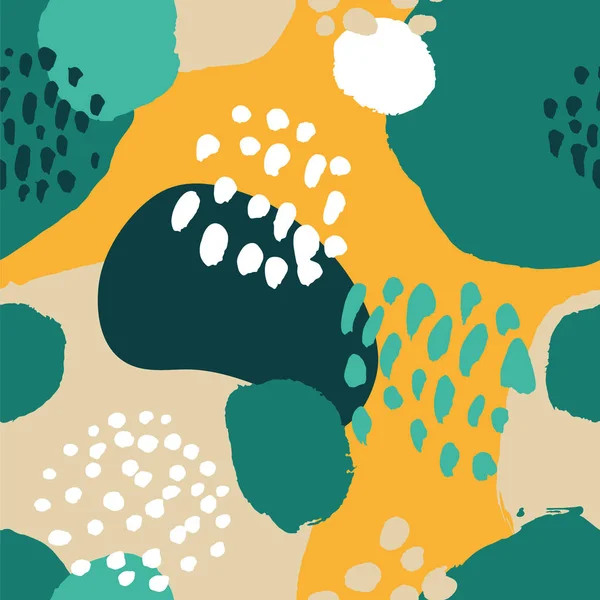 Vektor Sömlösa Mönster Färgglada Målade Akvarell Punkter Handritade Textur Element — Stock vektor