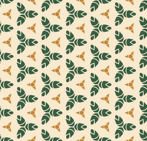 Vektornahtloses Muster Mit Stilisierten Tropischen Blättern Und Blüten — Stockvektor