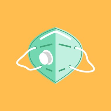 Vektör izole edilmiş solunum maskesi çizimi