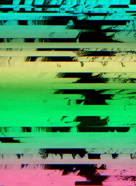 Astratto Scansione Digitale Pixel Rumore Glitch Sfondo Colore Arcobaleno — Foto Stock