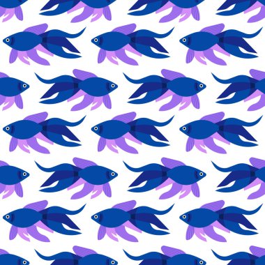 Balıklarla vektör kusursuz desen. Yaratıcı tasarım ögesi