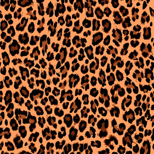 Patrón Sin Costura Vectorial Textura Piel Leopardo — Vector de stock