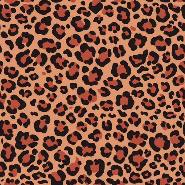 Kusursuz leopar izi. Vektör hayvan derisi dokusu arka planı.