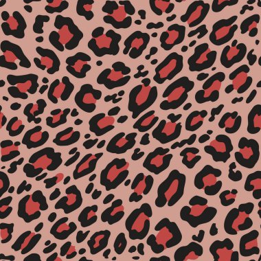 Kusursuz leopar izi. Vektör hayvan derisi dokusu arka planı