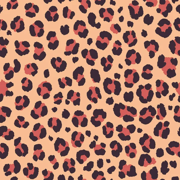 Kusursuz leopar izi. Vektör hayvan derisi dokusu arka planı