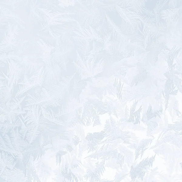 Heller Hintergrund Mit Frostmustern Auf Dem Glas — Stockfoto
