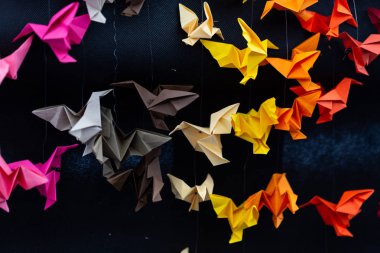 Origami sanat fikir. Alan yaratıcı tasarım öğesi. 