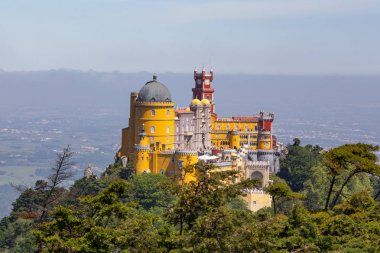 Sintra'daki Kraliyet sarayı Pena, Portekiz. 