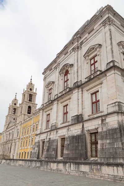 Palácio Mafra Portugal Marco Histórico Dia Nuvem Sem Pessoas — Fotografia de Stock