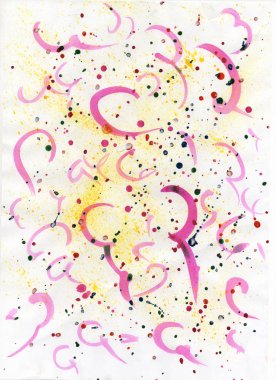 Beyaz arka plan üzerinde soyut çok renkli noktalar