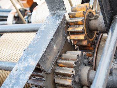 mekanizma açık closeup büyük metal vites