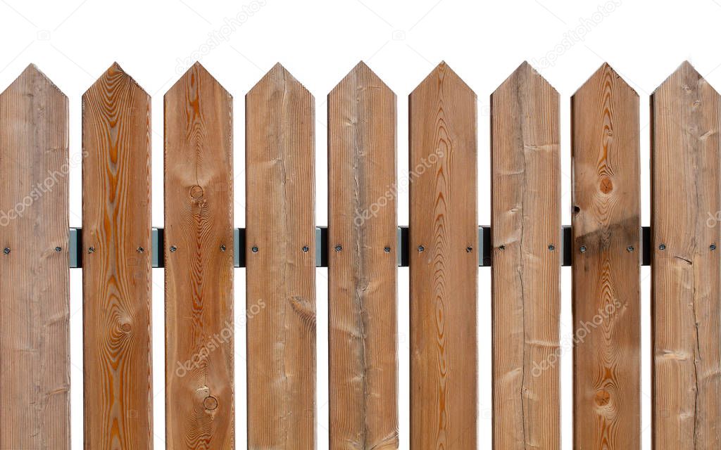 fence of rough boards closeup