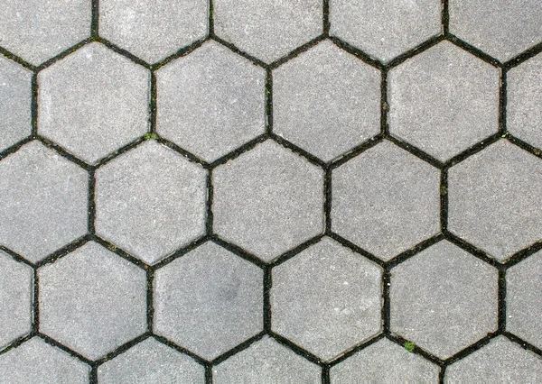 Route Pavée Tuiles Trottoir Hexagonales Beau Fond Brique Avec Texture — Photo