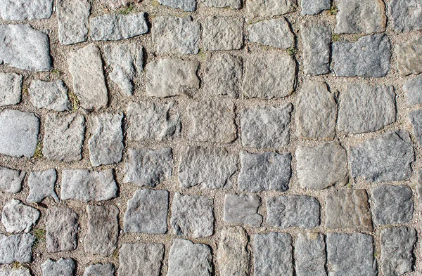 Pavimentazione Pietra Granitica Vecchio Ciottoli Strada Pavimentazione Texture Sfondo Astratto — Foto Stock