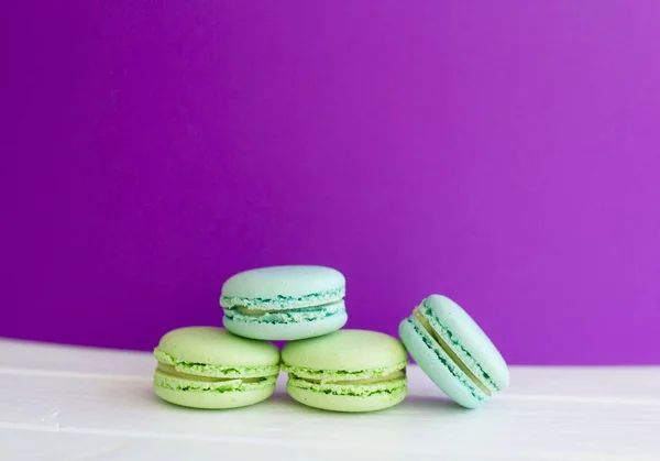Different types of macaroons at daylight — Stock Photo, Image