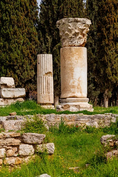 Ruinas de la antigua ciudad, Hierápolis cerca de Pamukkale, Turquía — Foto de Stock