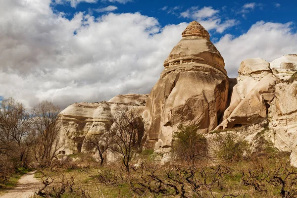 Fairy houses stone cliffs — Stock Photo, Image