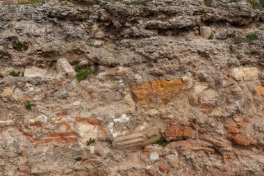 Antik kent Hierapolis Pamukkale, Türkiye yakın kesilerek toprağa dokusuna