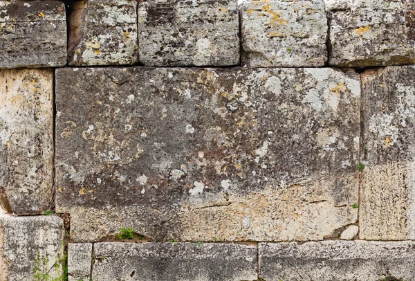 Konsistens av stenmur i gamla staden, Hierapolis — Stockfoto