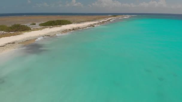 Klein Curacao-szigeten. Drone lövöldözés — Stock videók