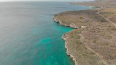 Curacao üzerinde Kleine Knip plaj,