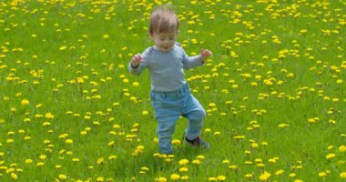 Küçük bebek yürüme mesafesinde öğrenir. İlk adımlar.