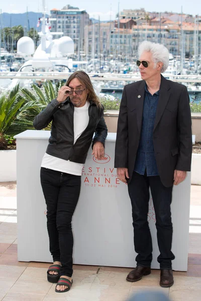 Iggy Pop Jim Jarmusch Gimme Danger Photocall 69º Festival Cannes — Foto de Stock