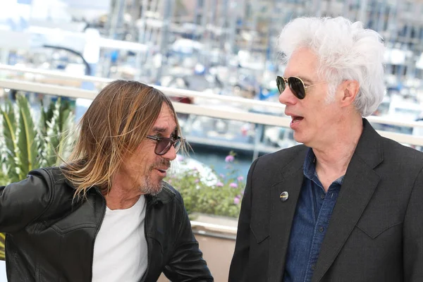 Iggy Pop Jim Jarmusch Cannes Festivali Nde Gimme Danger Photocall — Stok fotoğraf