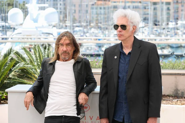 Iggy Pop Jim Jarmusch Cannes Festivali Nde Gimme Danger Photocall — Stok fotoğraf