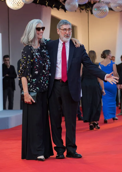 Deborah Nadoolman Landis John Landis Downpremiere Opening Ceremony 74Th Venice — 스톡 사진