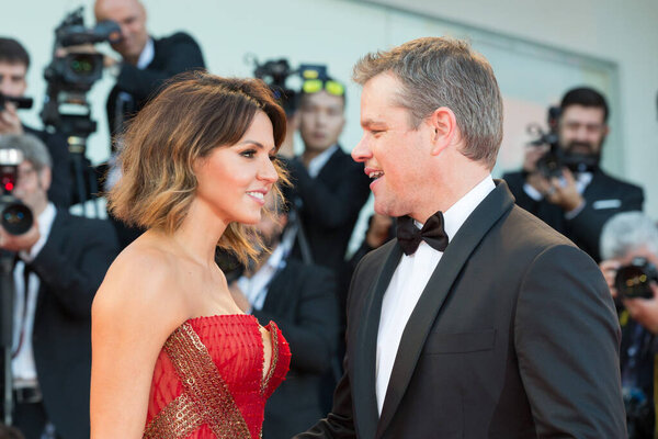 Luciana Damon, Matt Damon at the Downsizing premiere and Opening Ceremony, 74th Venice Film Festival in Italy on 30 August 2017