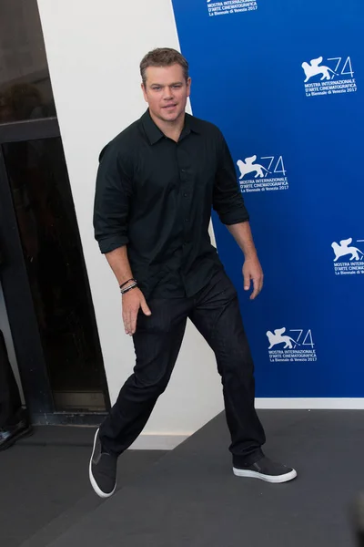 Matt Damon Downsizing Photocall Mostra Del Cinema Venezia Italia Agosto — Foto Stock